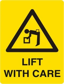 W 233 — WARNING - LIFT WITH CARE